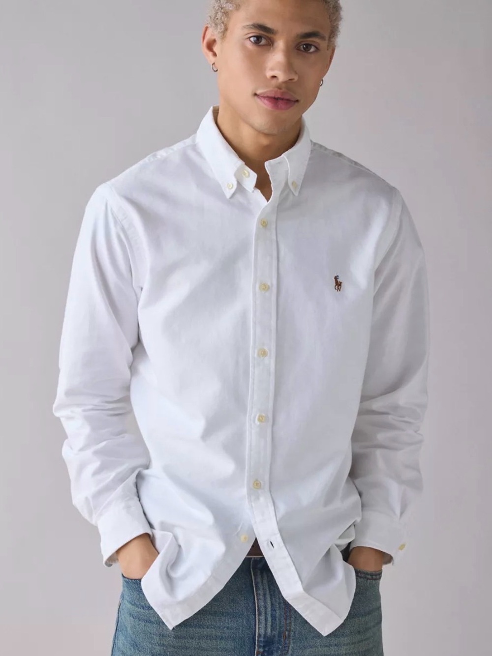 Polo by Ralph Lauren Men's White Button-Down Oxford Shirt